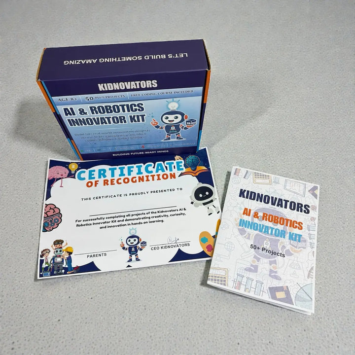 Kid Innovators Kit KIDNOVATORS AI & ROBOTICS INNOVATOR KIT / Arduino based 50 in 1 Smart ...